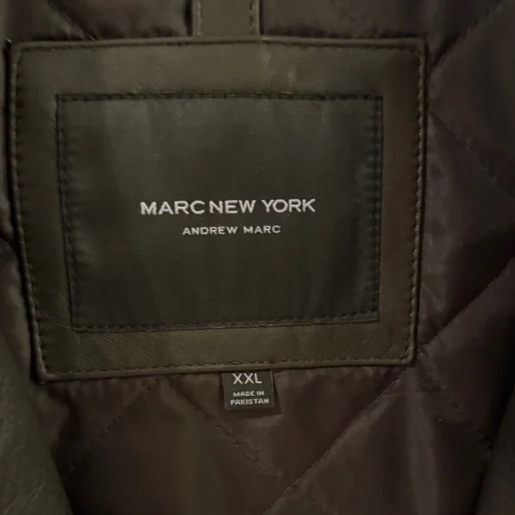 Marc New York Men's Black Leather Jacket